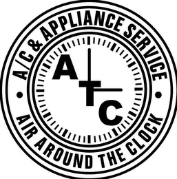 A/C & APPLIANCE SERVICE ATC AIR AROUND THE CLOCK logo