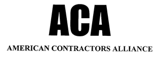 ACA AMERICAN CONTRACTORS ALLIANCE logo