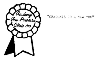ACADEMY ACU-PRESSURE CLINIC INC. "GRADUATE TO A NEW YOU" logo