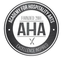 ◦  ACADEMY FOR HOSPITALITY ARTS  ◦  FOUNDED 2014 AHA EXCELLENCE INSPIRED logo