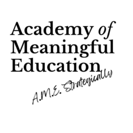 ACADEMY OF MEANINGFUL EDUCATION A.M.E. STRATEGICALLY logo