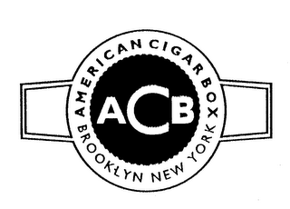 ACB AMERICAN CIGAR BOX BROOKLYN NEW YORK logo
