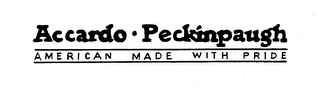 ACCARDO PECKINPAUGH AMERICAN MADE WITH PRIDE logo