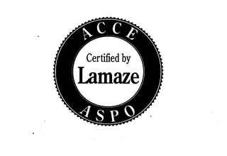 ACCE ASPO CERTIFIED BY LAMAZE logo