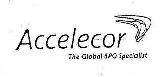 ACCELECOR THE GLOBAL BPO SPECIALIST logo