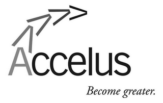 ACCELUS BECOME GREATER. logo