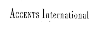 ACCENTS INTERNATIONAL logo