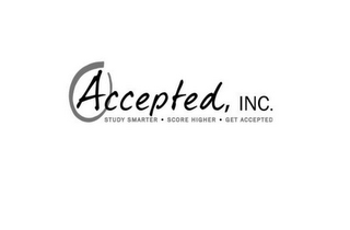 ACCEPTED, INC. STUDY SMARTER SCORE HIGHER GET ACCEPTED logo
