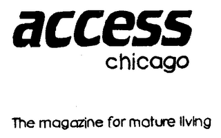 ACCESS CHICAGO THE MAGAZINE FOR MATURE LIVING logo