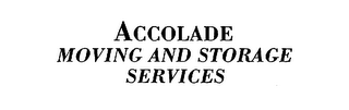 ACCOLADE MOVING AND STORAGE SERVICES logo