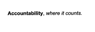 ACCOUNTABILITY, WHERE IT COUNTS. logo