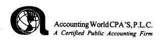 ACCOUNTING WORLD CPA'S, P.L.C. A CERTIFIED PUBLIC ACCOUNTING FIRM logo