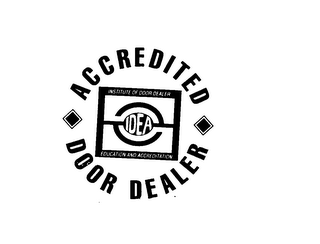 ACCREDITED DOOR DEALER IDEA INSTITUTE OF DOOR DEALER EDUCATION AND ACCREDITATION logo