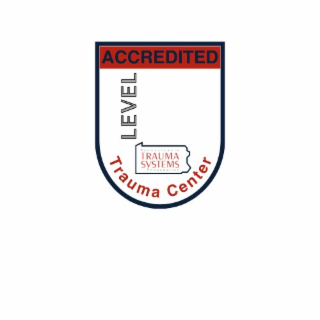 ACCREDITED, LEVEL,  TRAUMA CENTER, PENNSYLVANIA TRAUMA SYSTEMS FOUNDATION logo