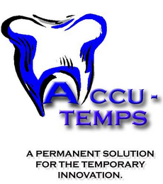 ACCU-TEMPS, A PERMANENT SOLUTION FOR THE TEMPORARY INNOVATION logo