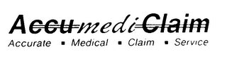 ACCUMEDICLAIM ACCURATE MEDICAL CLAIM SERVICE logo