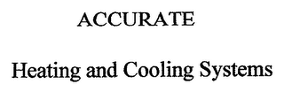 ACCURATE HEATING AND COOLING SYSTEMS logo