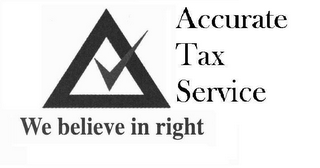ACCURATE TAX SERVICE WE BELIEVE IN RIGHT logo