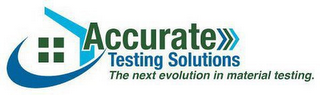 ACCURATE TESTING SOLUTIONS THE NEXT EVOLUTION IN MATERIALS TESTING. logo