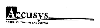 ACCUSYS A TOTAL SOLUTION SYSTEMS COMPANY logo
