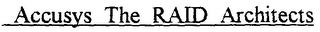 ACCUSYS THE RAID ARCHITECTS logo