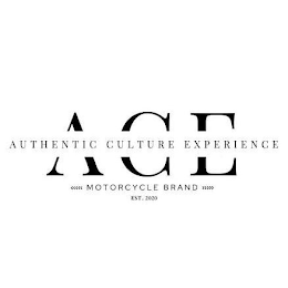 ACE AUTHENTIC CULTURE EXPERIENCE MOTORCYCLE BRAND EST. 2020 logo