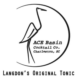 ACE BASIN COCKTAIL CO. CHARLESTON, SC LANGDON'S ORIGINAL TONIC logo