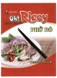 ACECOOK OH! RICEY PHÓ BÒ BEEF FLAVOUR INSTANT RICE NOODLES logo