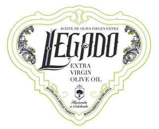 ACEITE DE OLIVA EXTRA VIRGEN LEGADO HACIENDA DE COLCHADO EXTRA VIRGIN OLIVE OIL HOJIBLANCA SINGLE-VARIETY MONO VARIETAL HOJIBLANCA logo