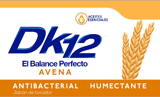 ACEITES ESENCIALES DK12 EL BALANCE PERFECTO AVENA ANTIBACTERIAL HUMECTANTE JABÓN DE TOCADOR logo