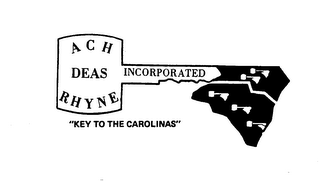 ACH DEAS RHYNE INCORPORATED "KEY TO THE CAROLINAS" logo