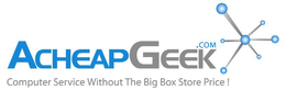 ACHEAPGEEK.COM, COMPUTER SERVICE WITHOUT THE BIG BOX STORE PRICE ! logo