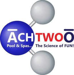 ACHTWOO POOL & SPAS...THE SCIENCE OF FUN!" logo