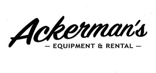 ACKERMAN'S - EQUIPMENT & RENTAL - logo
