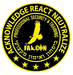 ACKNOWLEDGE REACT NEUTRALIZE FALCON PROFESSIONAL SECURITY & TRAINING logo