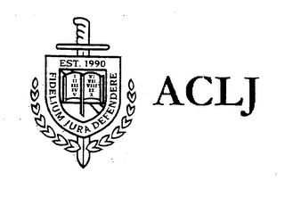 ACLJ EST. 1990 FIDELIUM JURA DEFENDERE logo