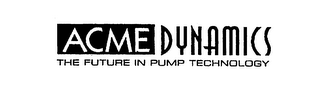 ACME DYNAMICS THE FUTURE IN PUMP TECHNOLOGY logo
