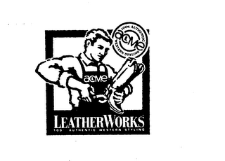 ACME LEATHER WORKS 100% AUTHENTIC WESTERN STYLING logo