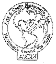 ACN ARTS & CRAFTS NATIONWIDE, INC. HANDMADE AROUND THE WORLD logo