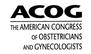 ACOG THE AMERICAN CONGRESS OF OBSTETRICIANS AND GYNECOLOGISTS logo