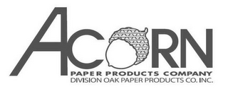 ACORN PAPER PRODUCTS COMPANY DIVISION OAK PAPER PRODUCTS CO. INC. logo