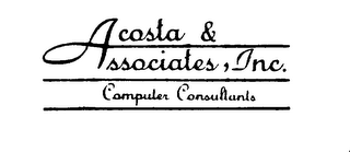 ACOSTA & ASSOCIATES, INC. COMPUTER CONSULTANTS logo