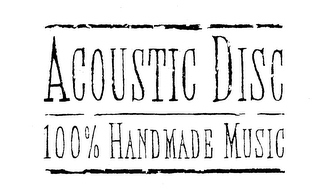 ACOUSTIC DISC 100% HANDMADE MUSIC logo