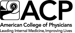 ACP AMERICAN COLLEGE OF PHYSICIANS LEADING INTERNAL MEDICINE, IMPROVING LIVES logo