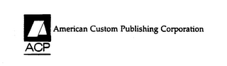 ACP AMERICAN CUSTOM PUBLISHING CORPORATION logo