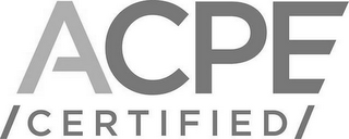 ACPE /CERTIFIED/ logo