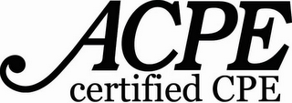 ACPE CERTIFIED CPE logo