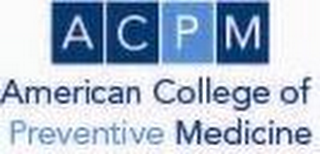 ACPM AMERICAN COLLEGE OF PREVENTIVE MEDICINE logo