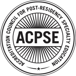 ACPSE ACCREDITATION COUNCIL FOR POST-RESIDENCY SPECIALTY EDUCATION logo
