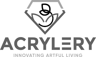 ACRYLERY INNOVATING ARTFUL LIVING logo